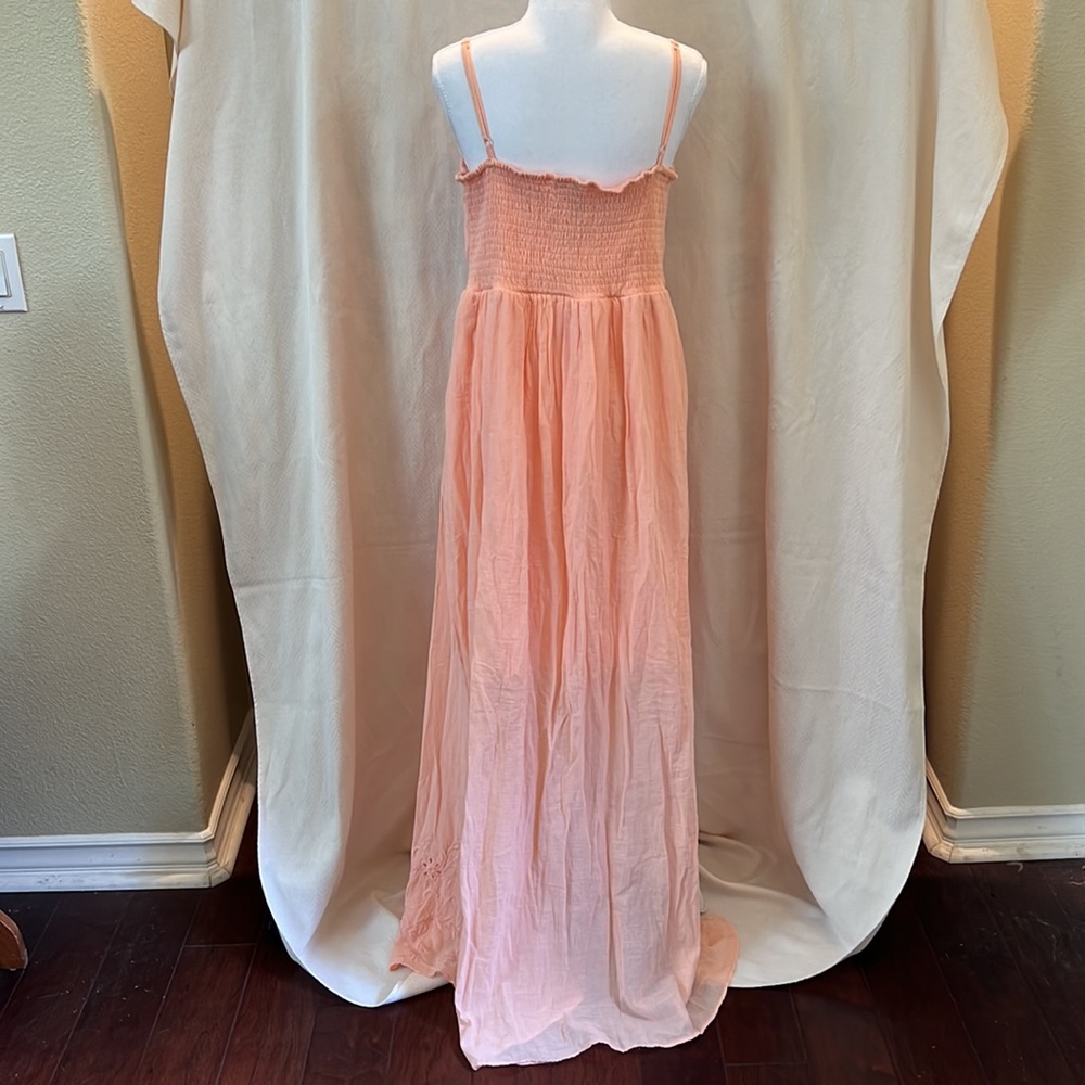 Lauren Conrad Pink/Salmon Maxi Dress. Size L. - Picture 3 of 14